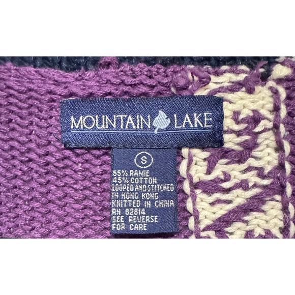 Vintage‎ Mountain Lake Cottagecore Patchwork Knit Vest Small Whimsical Fairycore - Picture 5 of 5